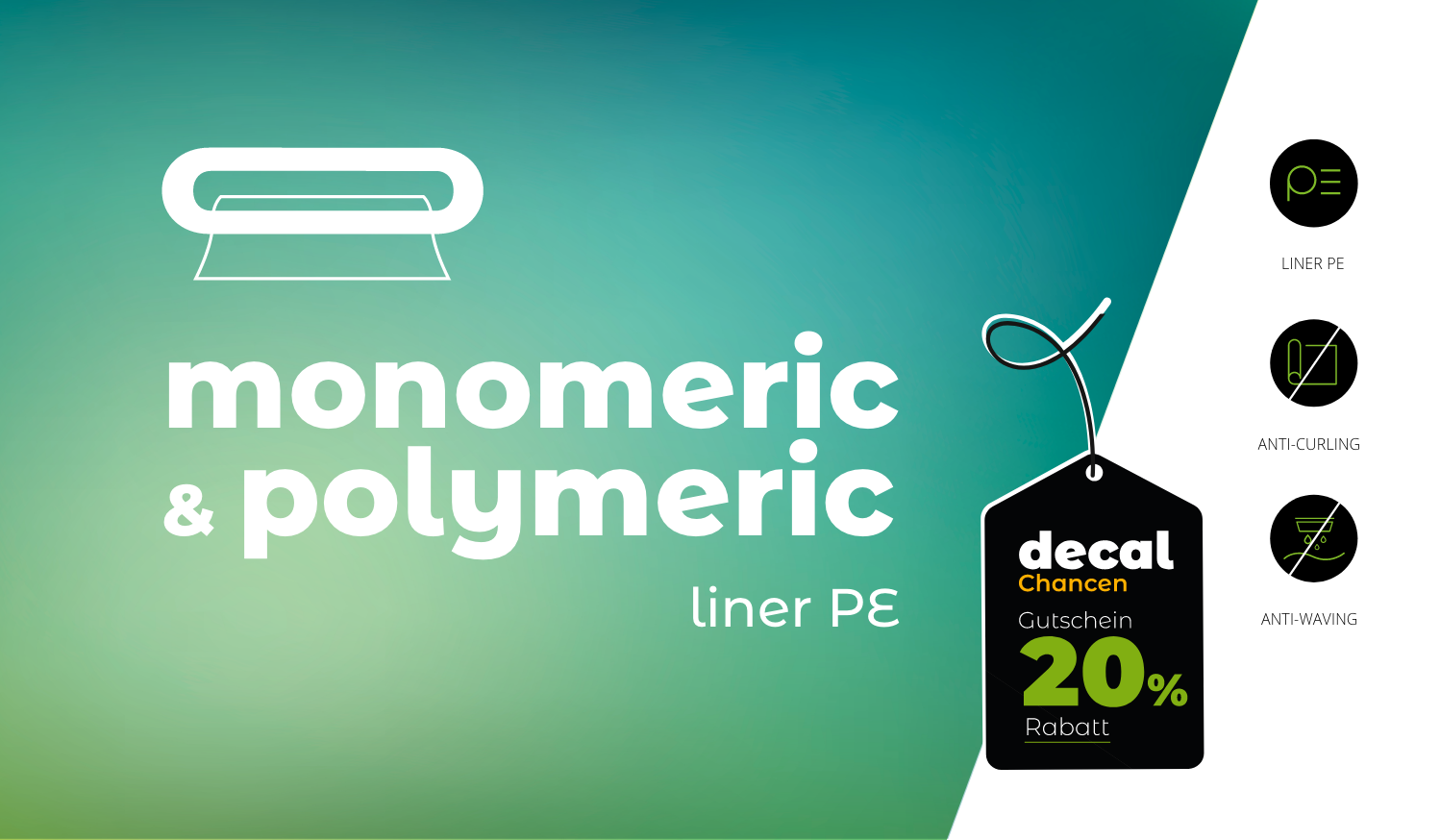 Digidelta Aktion | Monomere und Polymere Folien mit Anti-Humidity Liner